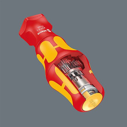 Wera Kraftform Kompakt Turbo I Imperial 1 Buscador De Herramientas, 16 Piezas, Llave De Vaso Rojo/Amarillo, 16 Piezas 5006641001