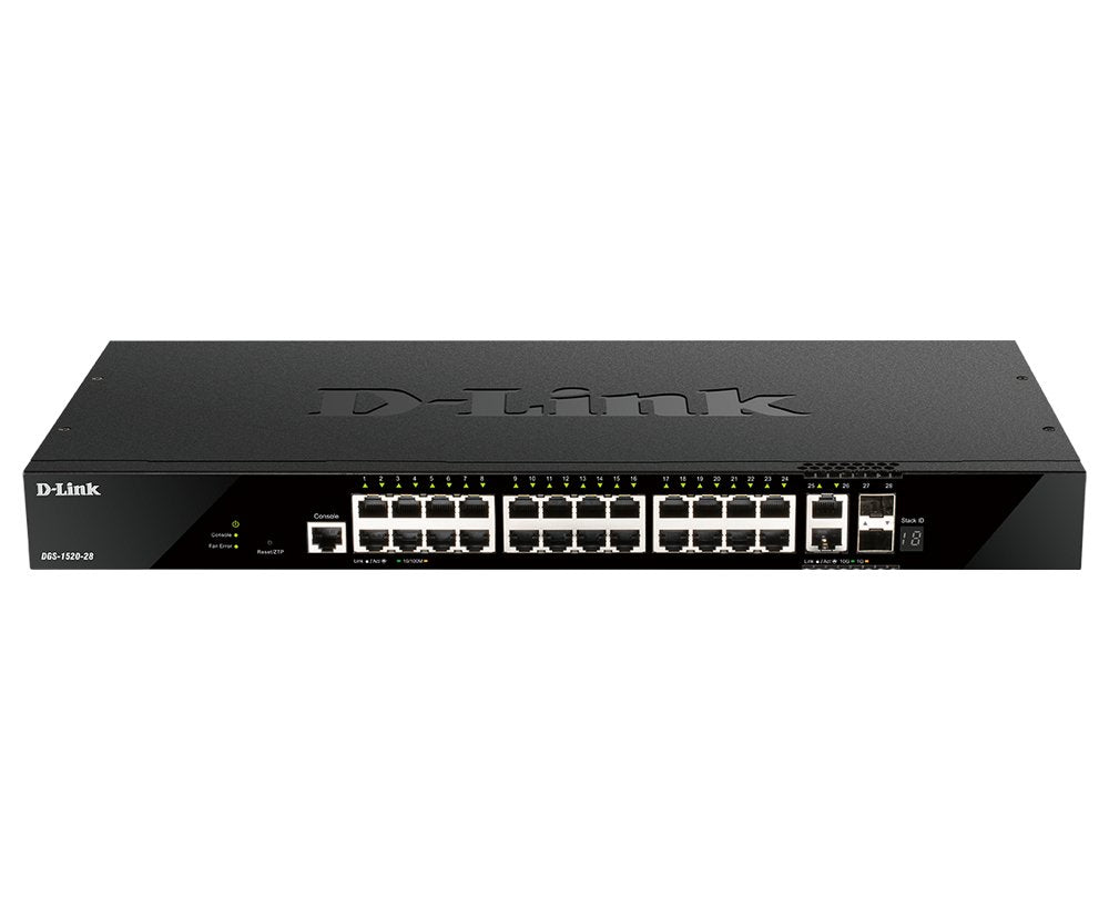Switch Gestionable D-Link Dgs-1520-28 28 Puertos Rj-45 10 100 1000 Sfp