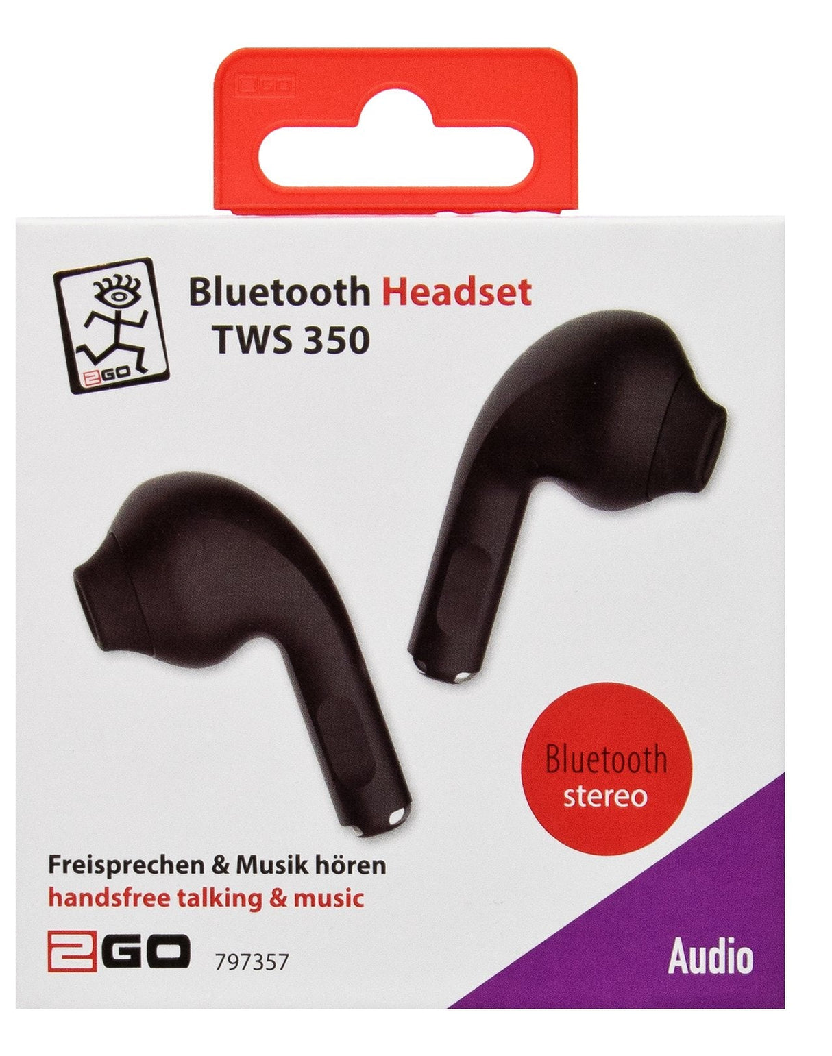 Auricular Bluetooth 2go Tws 350 Negro