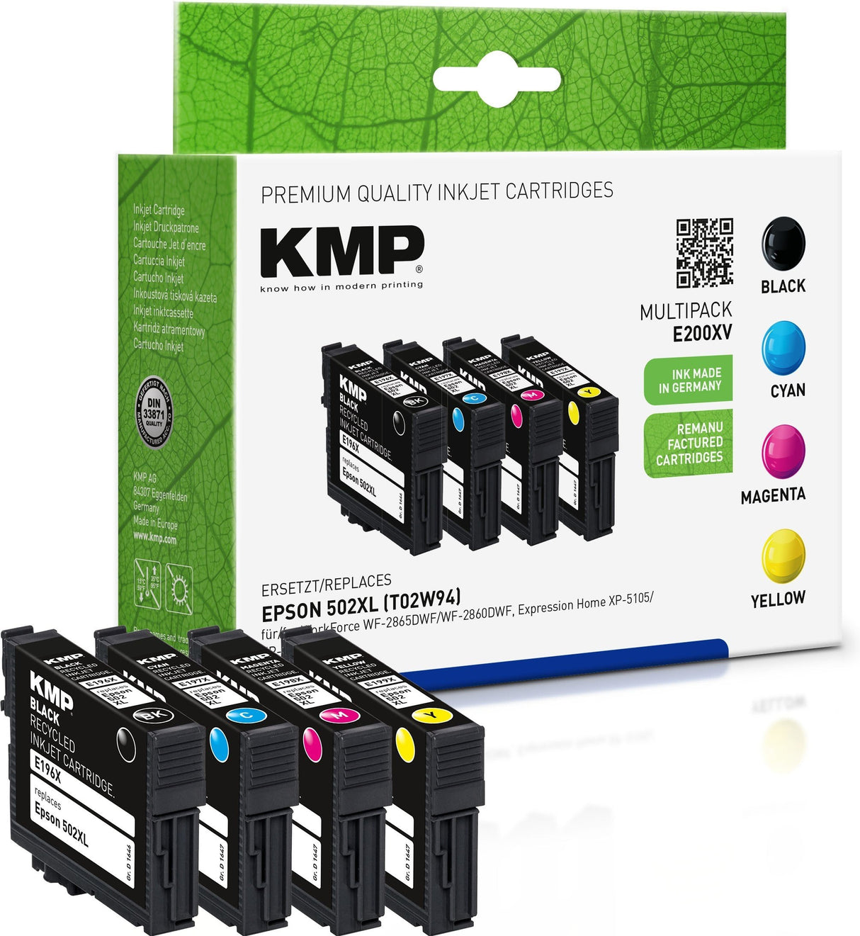Kmp E196xv Multipack Bk/C/M/Y Kompatibel Mit Epson T 02w6