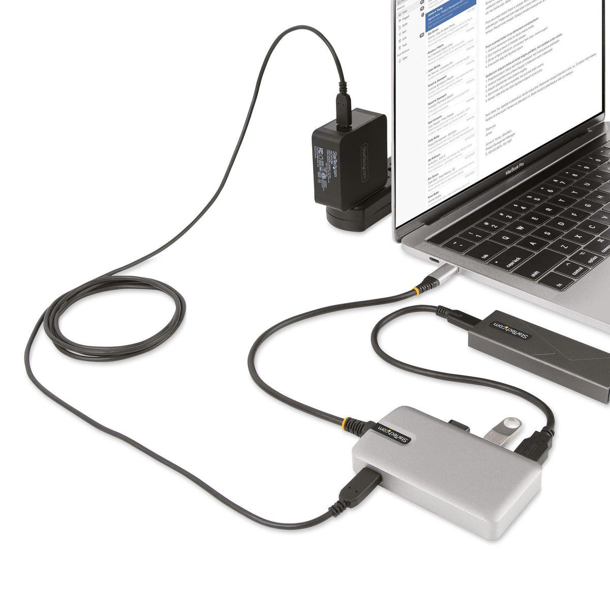 Startech.Com Hb31c3a1cdppd3 Hub De Interfaz Usb 3.2 Gen 2 (3.1 Gen 2) Type-C 10000 Mbit/S Plata