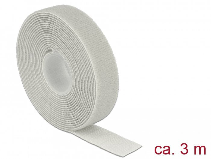 Delock 18279 Velcro Gris 1 Pieza(S), Atacables Gris, Gris, 20 Mm, 3 M, 1 Pieza(S), Bolsa De Plástico