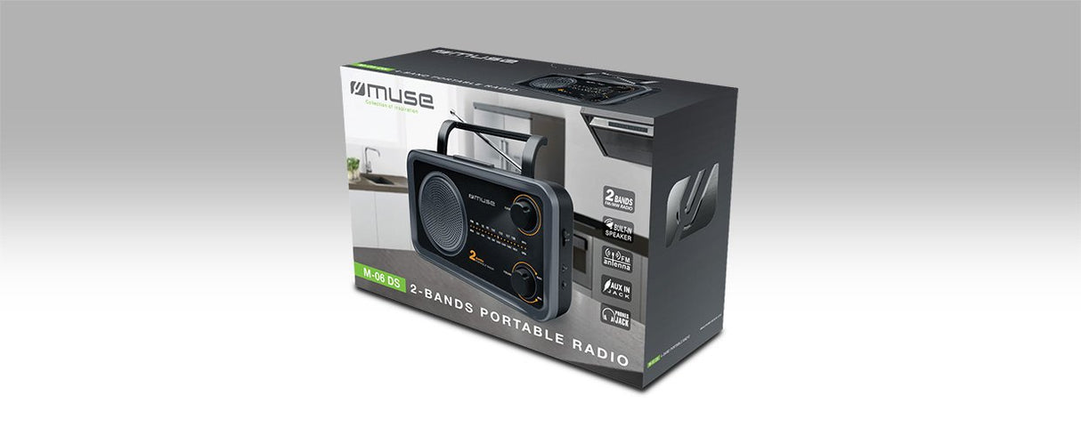 EAN 3700460206437 - Muse M-06DS radio Portátil Analógica Negro, Gris imagen 4