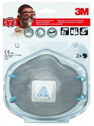 3m Pack De 2 Mascarillas Para Particulas Ffp2 - Desechable - Con Valvula - Para Niveles Medios De Particulas - Color