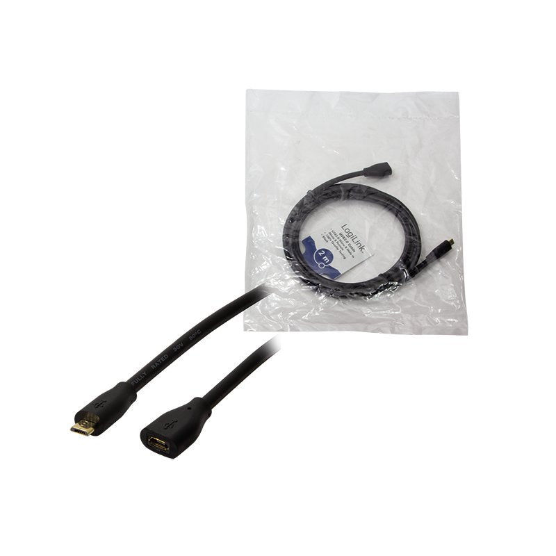 Logilink Cu0123 Cable Usb 2 M 2.0 Micro-Usb B Negro