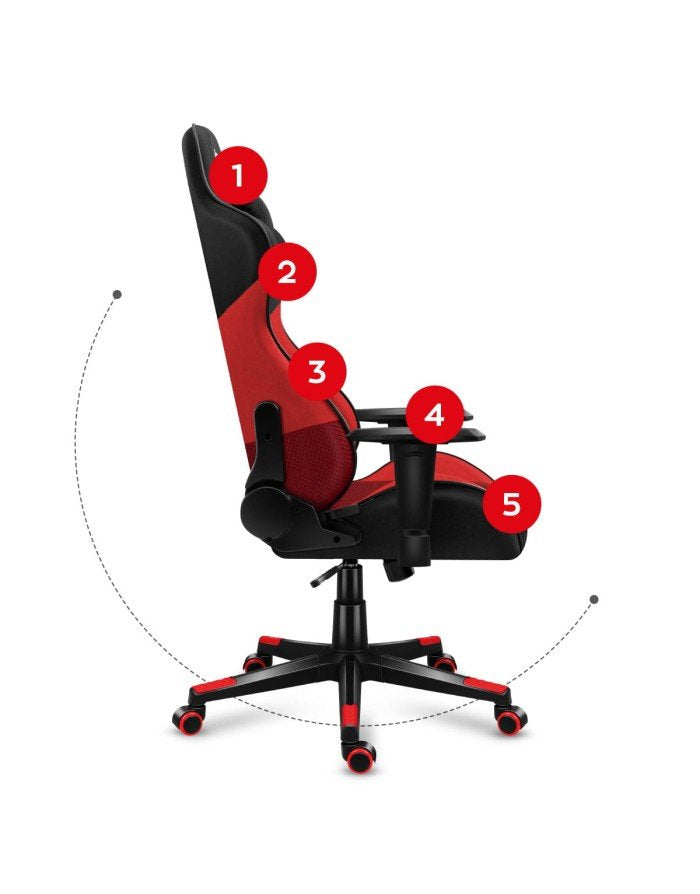 EAN 5903796013009 - Huzaro Force 6.2 Silla para videojuegos de PC Asiento (de seguridad) de butaca Negro, Rojo imagen 6