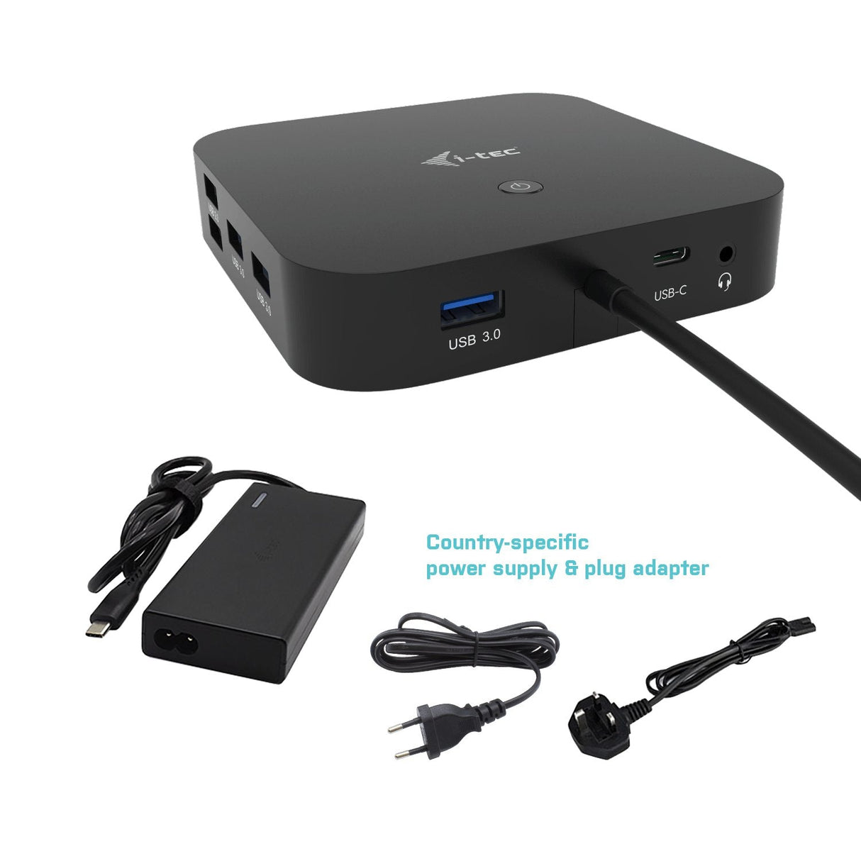 I-Tec Dock Usb-C Hdmi Dp Dock Pd100waccs 2x Lcd + Charger-C77w