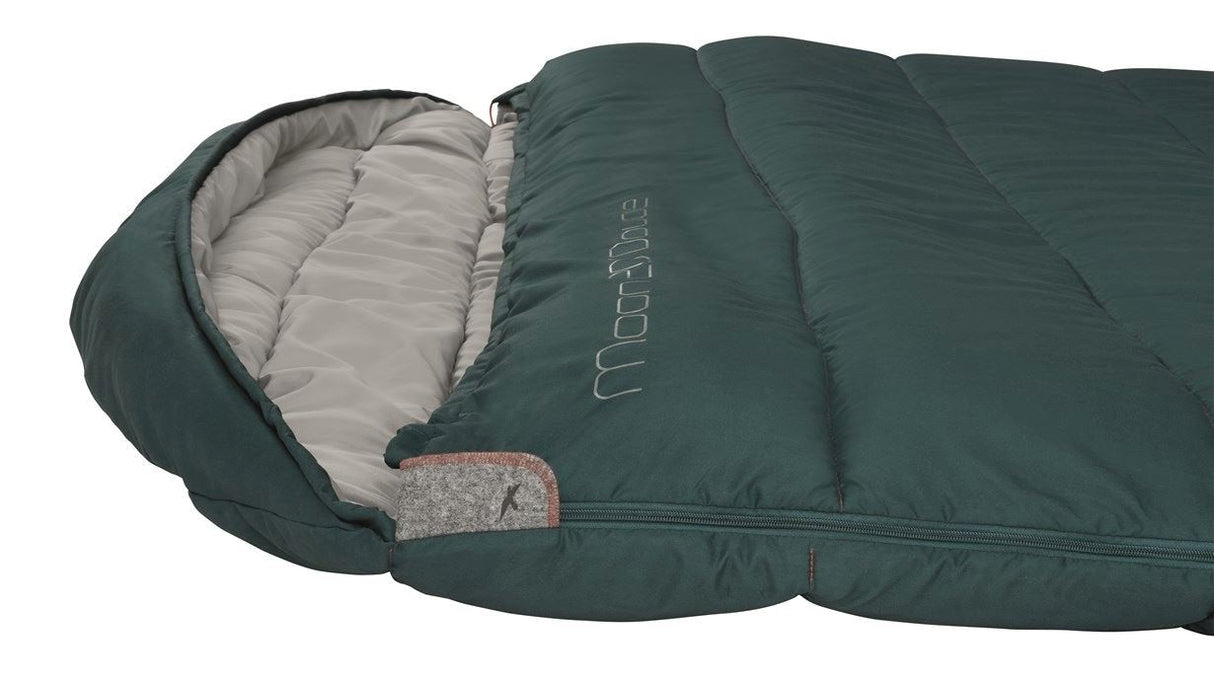 Easy Camp Moon 200 Adulto Saco De Dormir Rectangular Microfibra, Poliéster Verde Azulado
