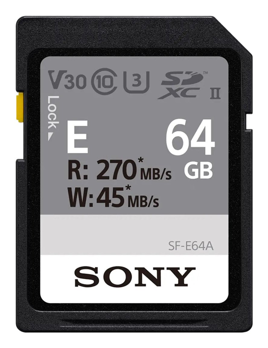 Sony Sdxc E Series 64gb Uhs-Ii Class 10 U3 V30