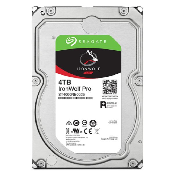 Disco Seagate Ironwolf Pro Enterprise Nas Hdd 4tb 7200rpm 6gb S Sata 256mb Cache 8.9cm 3.5" 24x7 For Nas Raid Rackmount Systems Blk