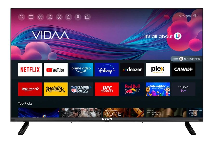 Televisión Dyon Smart 40 Vx-2, Led 40", Negro, Fullhd, Wifi, Smart Tv D800227