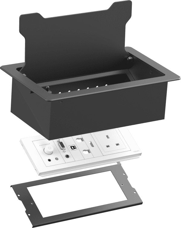 Vision Tc3 Surrtb Organizador De Cables Escritorio Caja De Cables Negro, Blanco 1 Pieza(S)