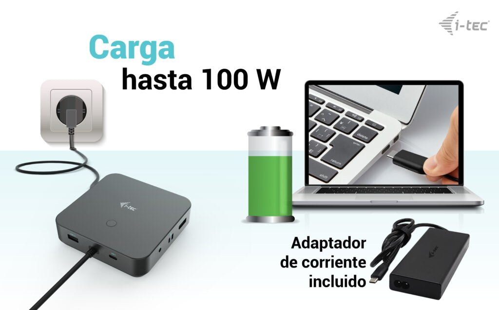 I-Tec Usb-C Hdmi+2x Dp Charger I-Tec Dock Pd 100wcharger 112w