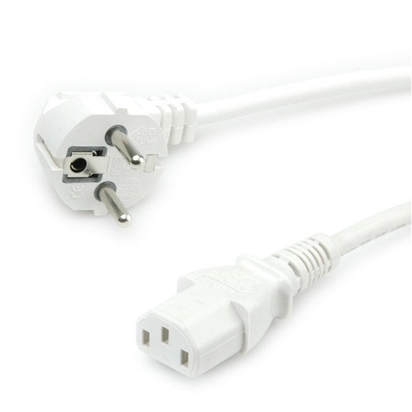 Value Netzcable, Gerade Iec-Buchse, Wei, 1,8 M