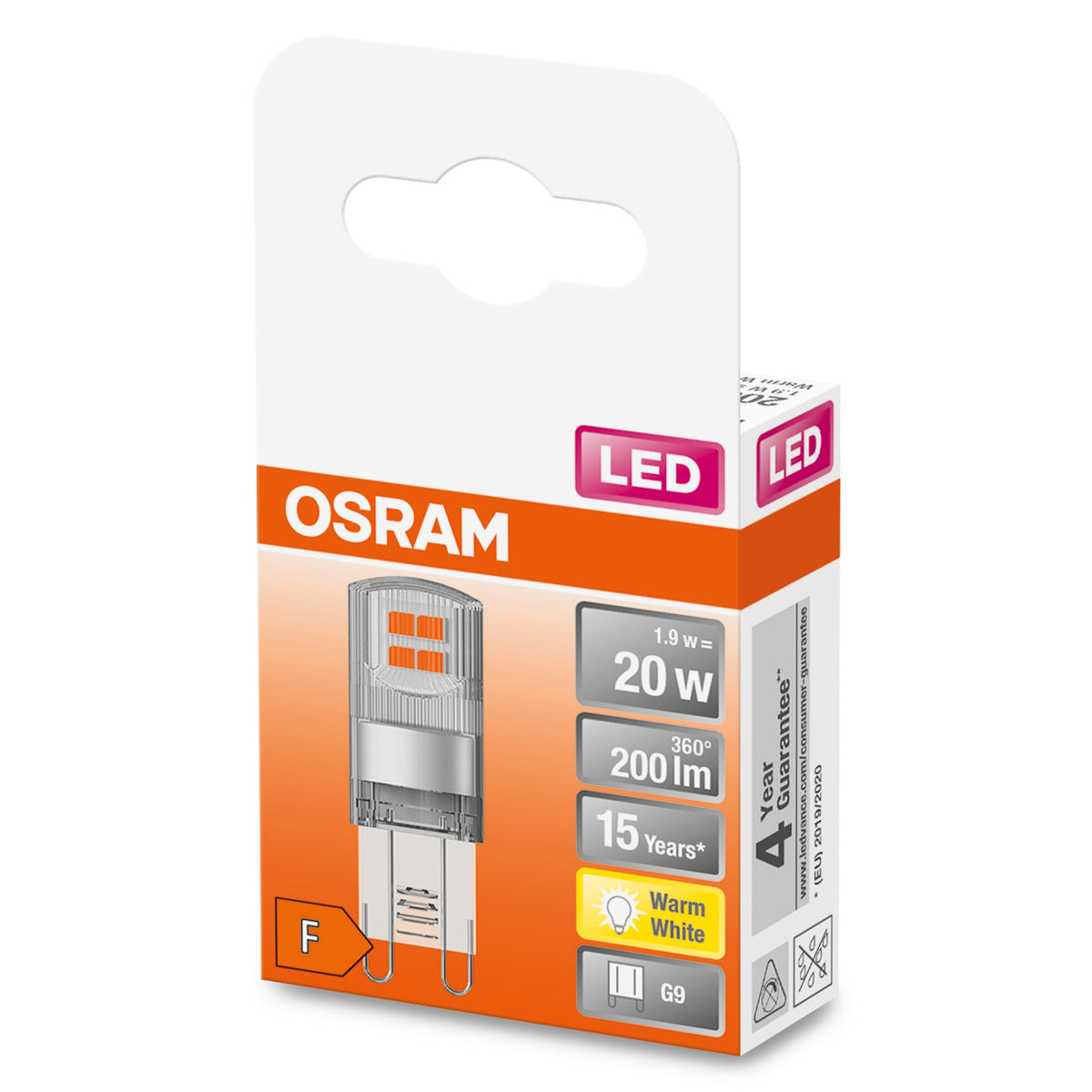 Osram Led Lámpara Star Pin 20 1.9 W Blanco Cálido