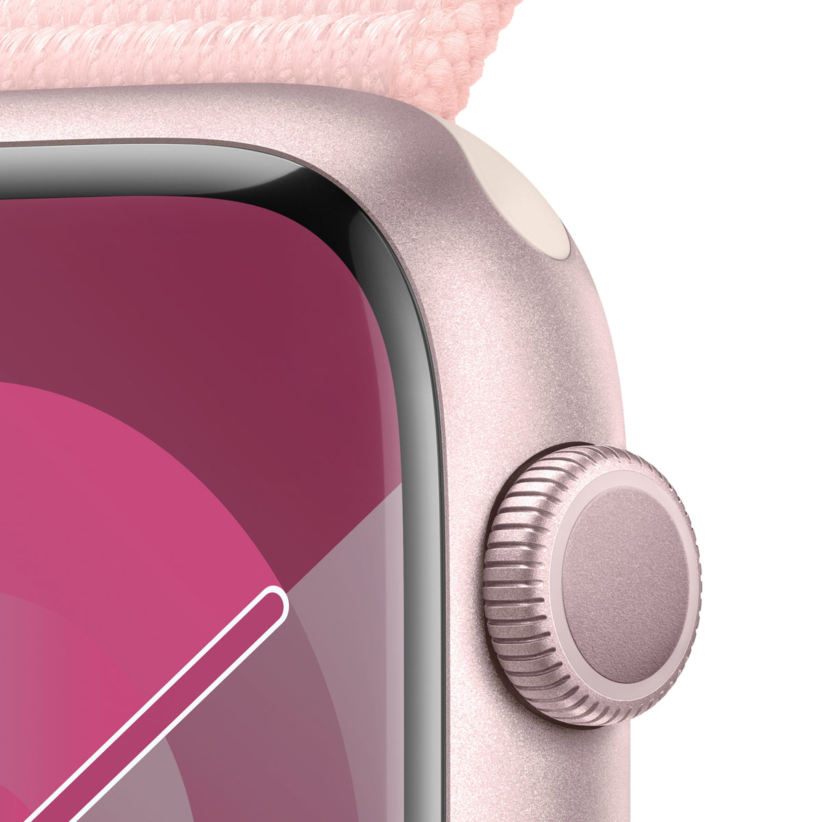 Apple Watch Series 9 Gps 45mm Pink Alu Case, Light Pink Sport Loop Eu Mr9j3