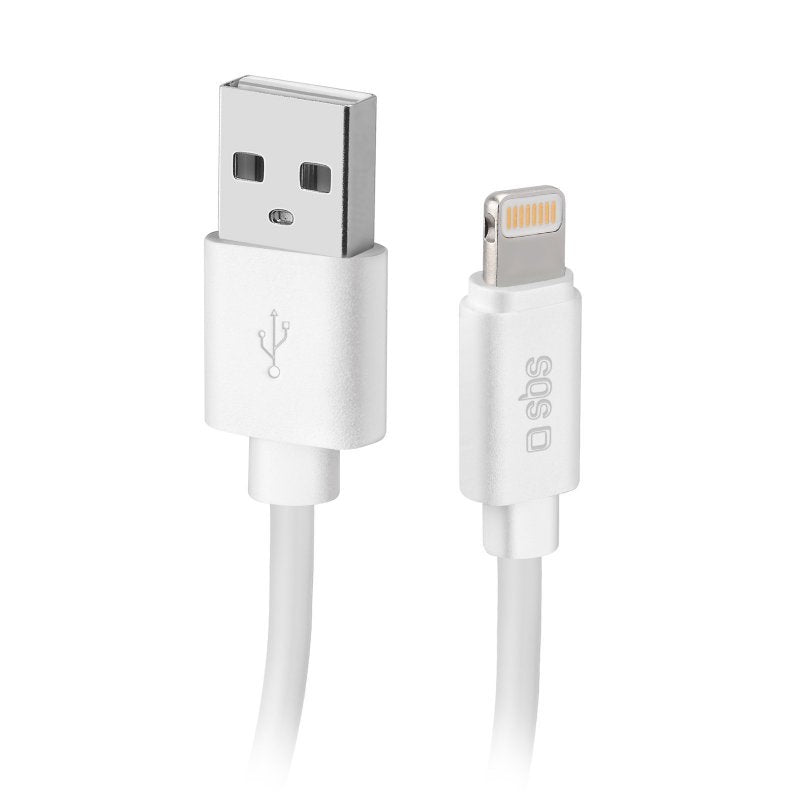 Cable Datos/ Carga Sbs Usb 2.0 - Lightning C-89 Blanco Para Iphone