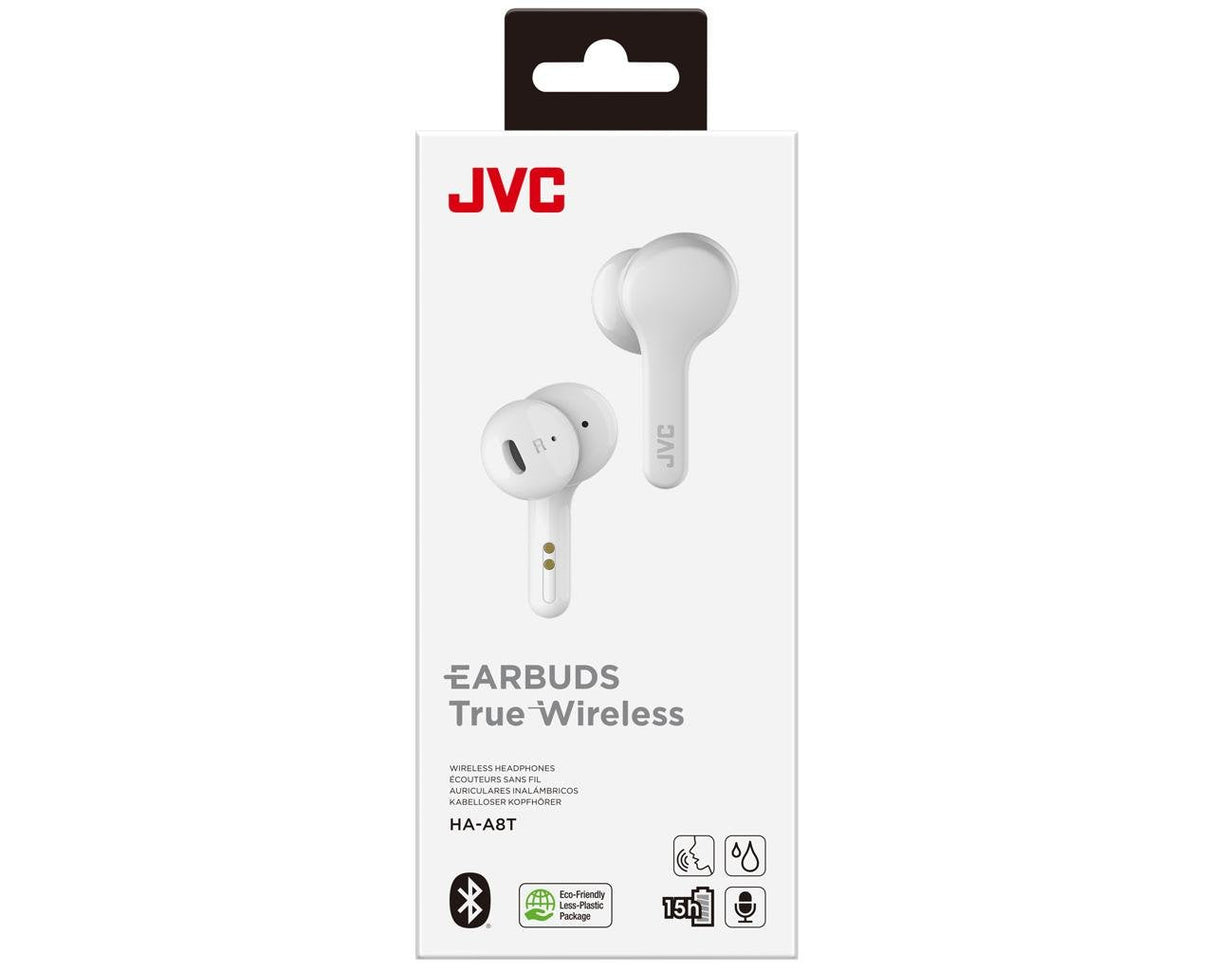 Auriculares Bluetooth Jvc Ha-A8t Con Estuche De Carga Autonomía 6h Blancos