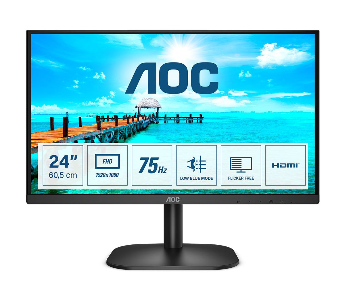 EAN 4038986149594 - AOC B2 24B2XHM2 pantalla para PC 60,5 cm (23.8") 1920 x 1080 Pixeles Full HD LCD Negro imagen 1