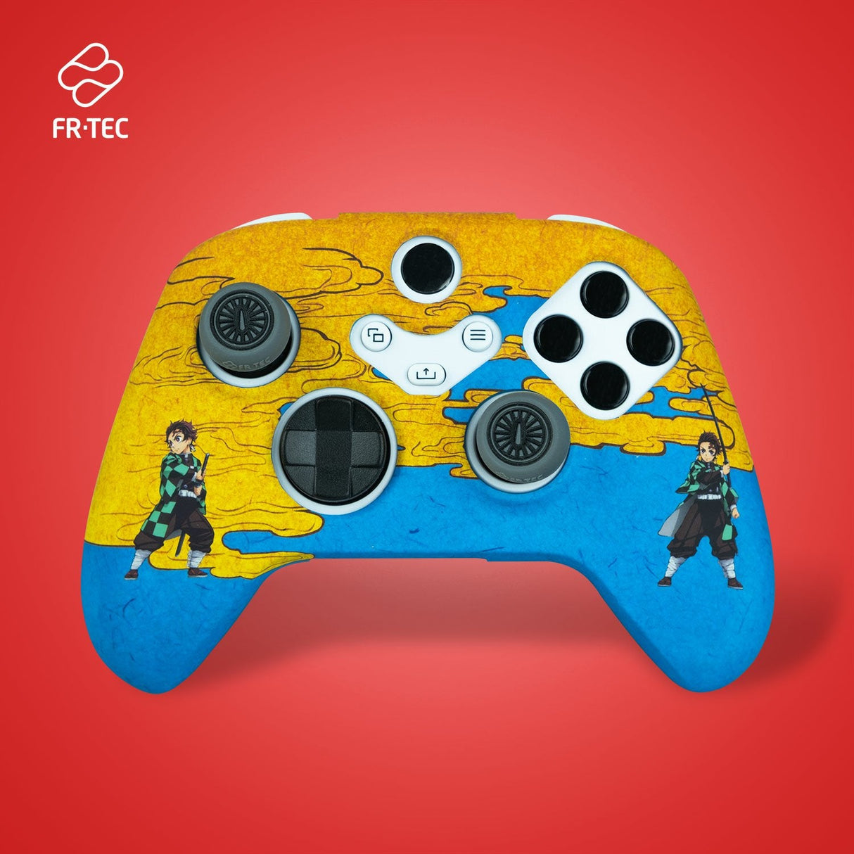 Fr-Tec Demon Slayer Kimetsu No Yaiba Tanjiro Kamado Pack Para Mando Xbox De Carcasa Rigida + Grips