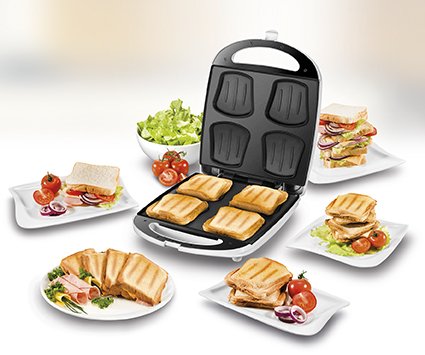 EAN 4011689484803 - Unold 48480 sandwichera 1100 W Acero inoxidable, Blanco imagen 8