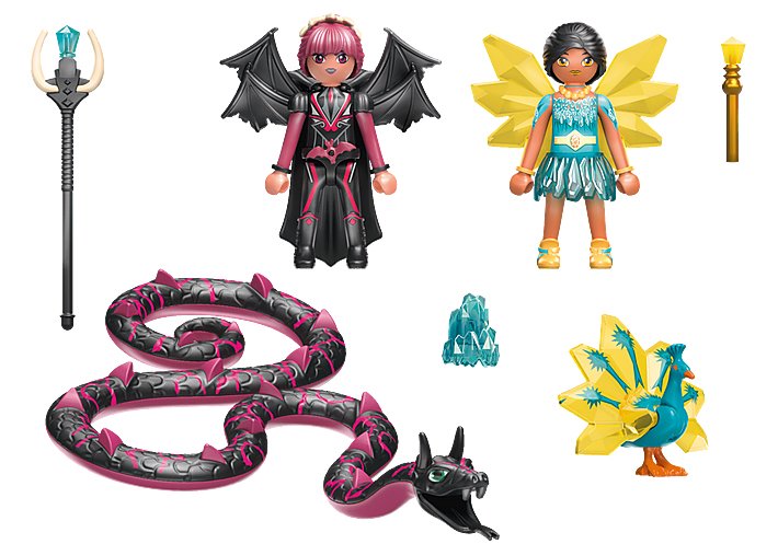Playmobil 70803 Fantasia Crystal Fairy Y Bat Fairy Con Animales Del Alma