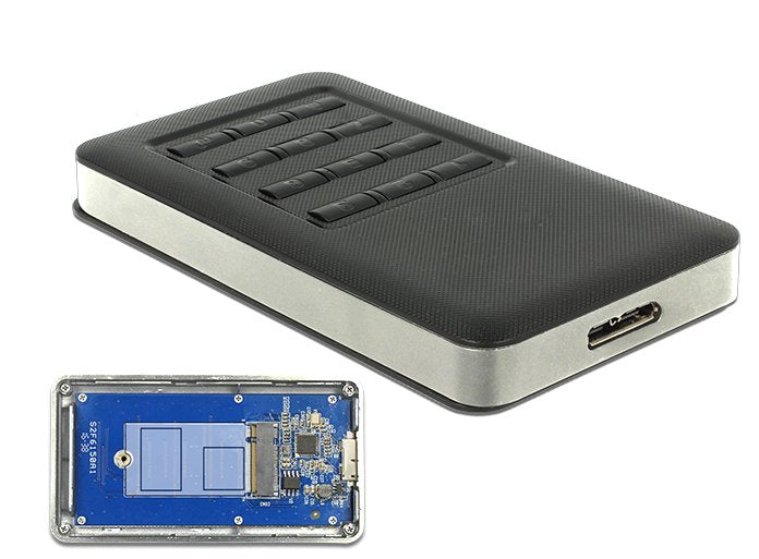 Delock Carcasa Externa M.2 Key B 42 Mm Ssd > Conector Usb 3.0 Tipo Micro-B, Carcasa De Unidad 42594