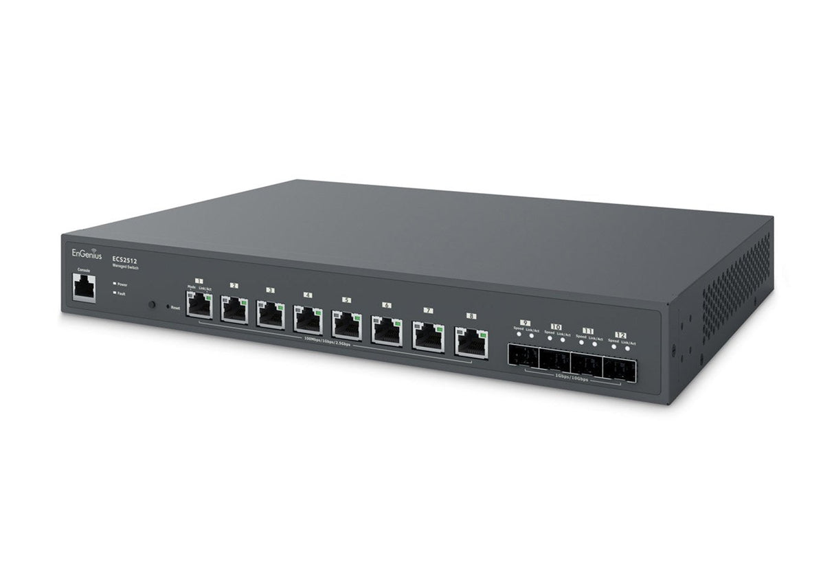 Engenius Ecs2512 Switch Gestionado L2+ 2.5g Ethernet (100/1000/2500) Negro