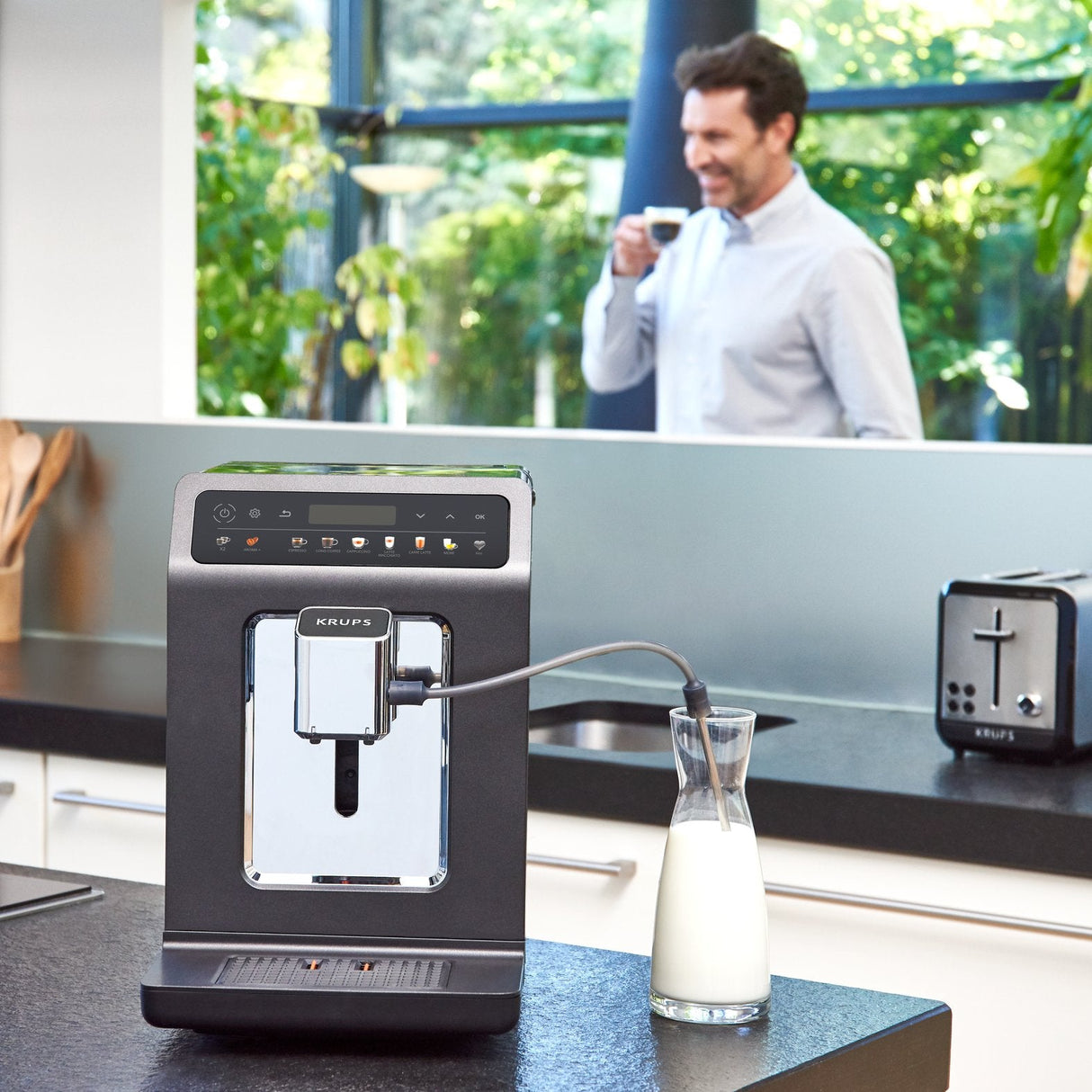 Krups Evidence Ea895n10 Cafetera Eléctrica Totalmente Automática Máquina Espresso 2,3 L