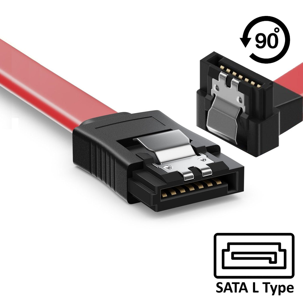 Ewent Cable S-Ata 1.5gbits/3gbits/6gbits -0,5m 90º