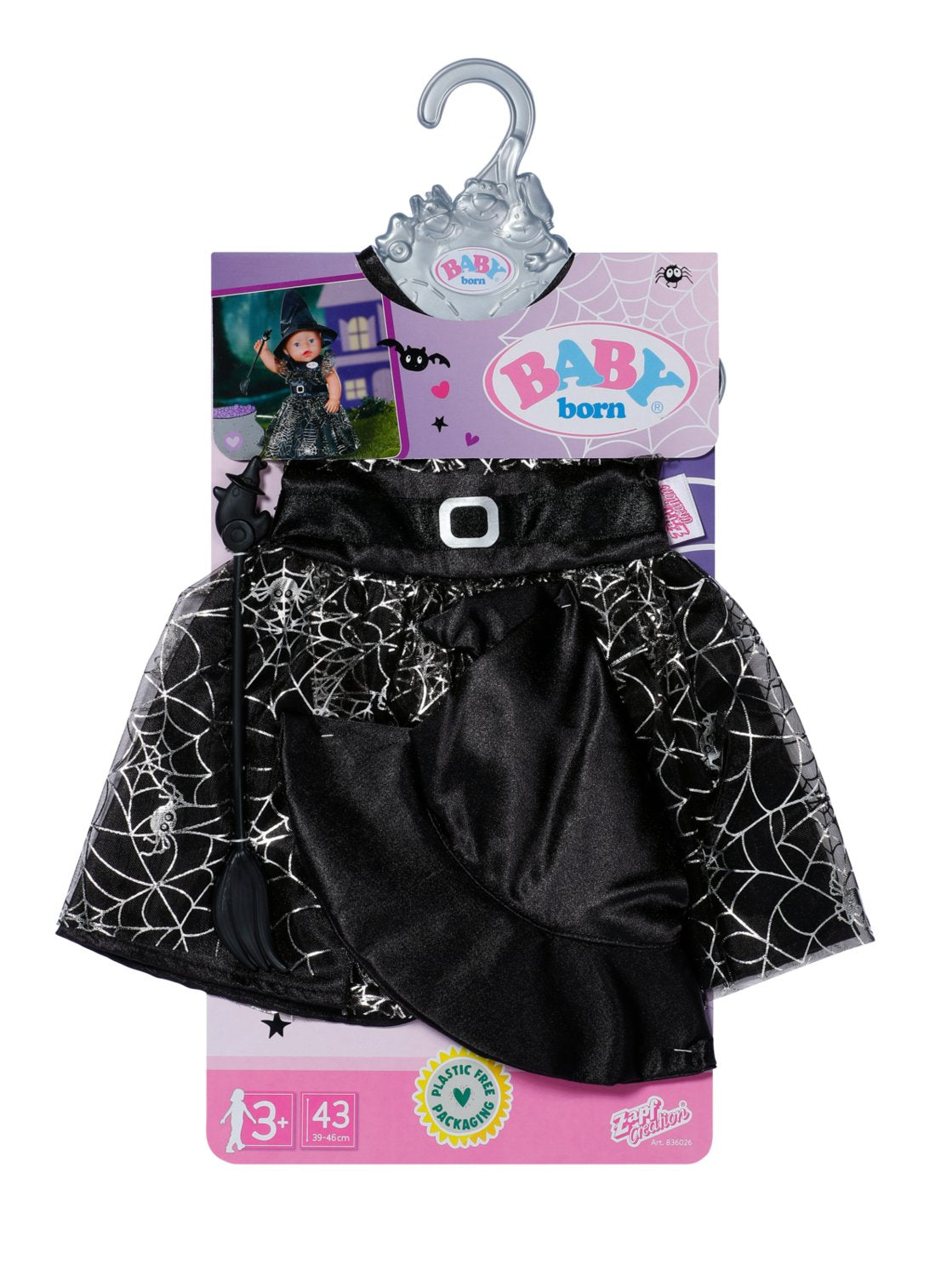 Zapf Creation Baby Born® Vestido De Bruja 43cm, Accesorios Para Muñecas 836026
