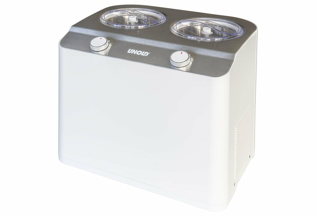 EAN 4011689488306 - Unold Doppio Compresor de helados 2,4 L 250 W Acero satinado, Blanco imagen 1