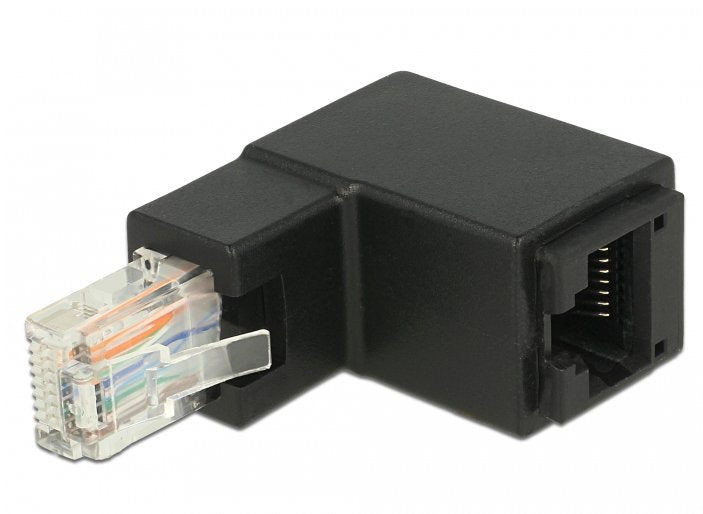 Delock 86424 Adaptador De Cable Acodado Rj-45 Negro