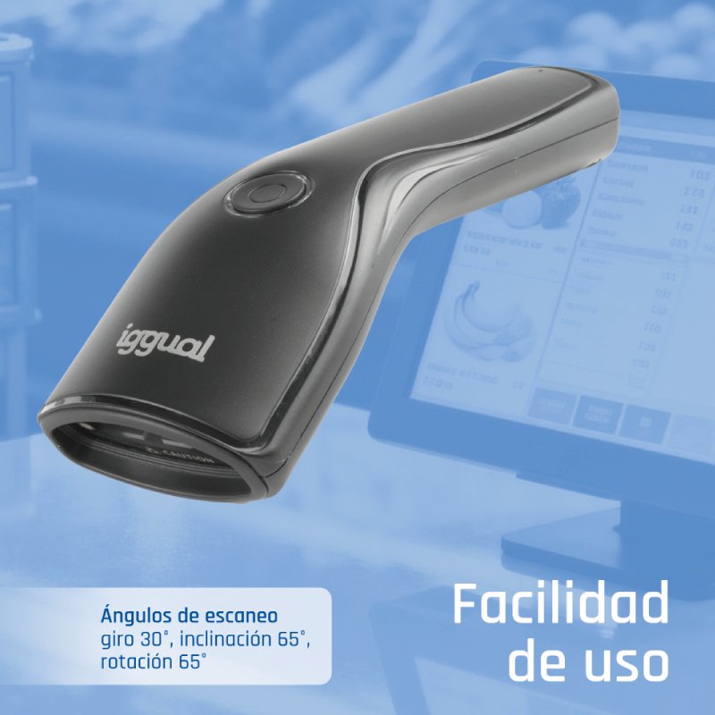EAN 8435364320129 - iggual L1DUSB-B-AX Lector de códigos de barras portátil CMOS Negro imagen 6
