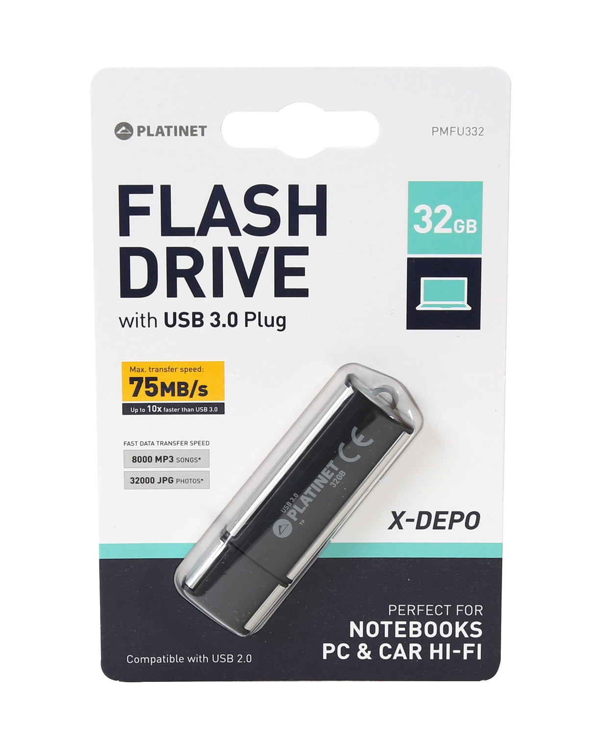 EAN 5907595414487 - Platinet PMFU332 unidad flash USB 32 GB USB tipo A 3.2 Gen 1 (3.1 Gen 1) Negro imagen 2