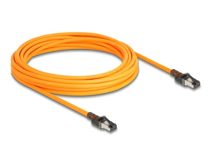 Delock 80415 Cable De Red Rj45 Con Función De Buscador De Puerto Usb Type-C Self Tracing Cat.6a S/Ftp 7,5 M Naranja
