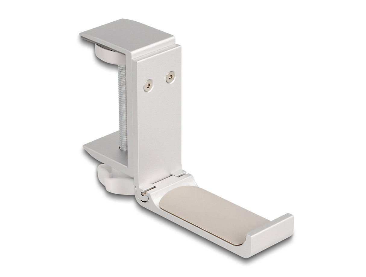 Delock 18450 Soporte Para Auriculares Ajustable Para Colocar En Escritorio, Aluminio, Plata