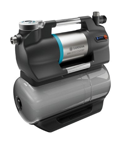 Bomba Depuradora Doméstica Gardena 6300 Silentcomfort Gris/Acero Inoxidable, 1.050 Vatios, Bluetooth, Modelo 2023 09068-61