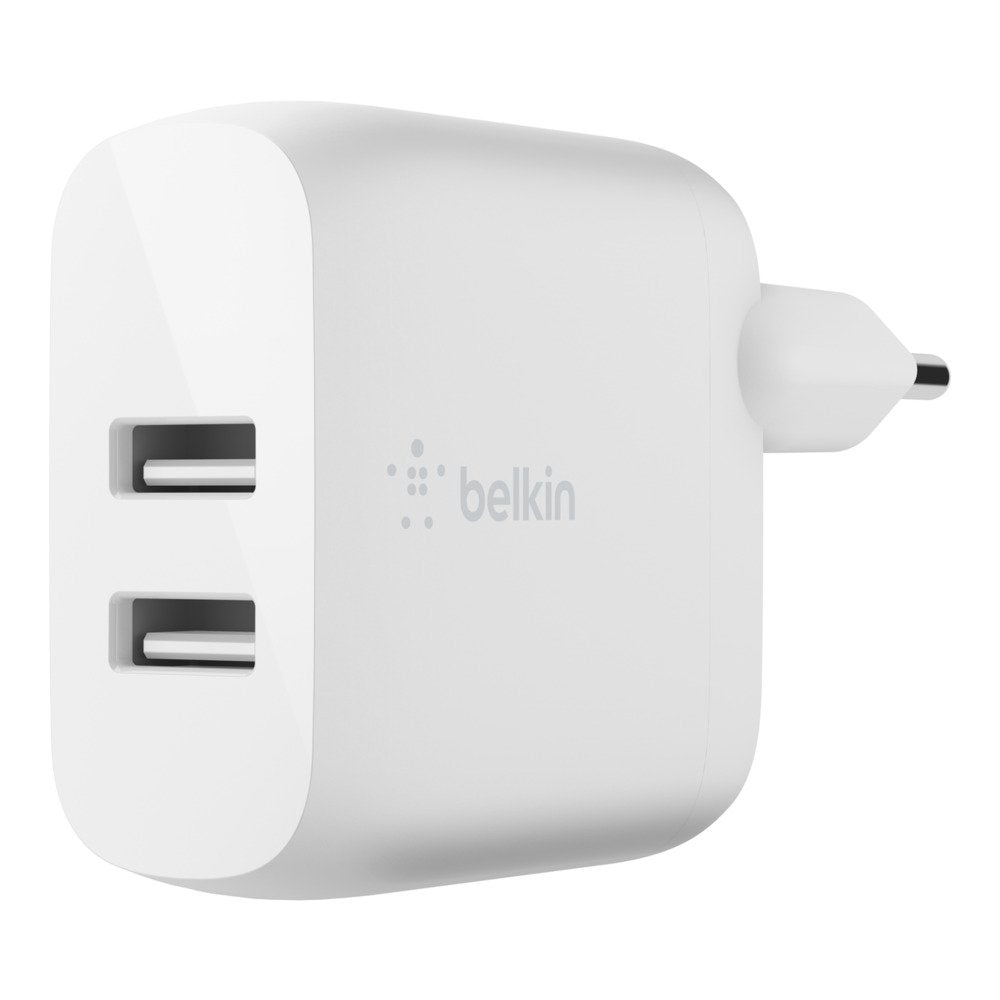 Cargador Belkin Wcd001vf1mwh Doble Usb-A 24w Con Cable Lightning Usb-A 1m Blanco Boost Charge