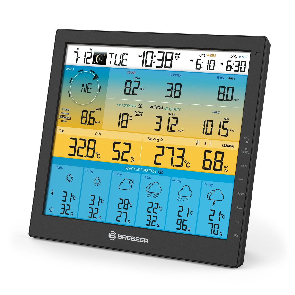 EAN 4007922071855 - Bresser Optics 7003220 estación meteorológica digital Negro LCD Batería/Solar Wifi imagen 2