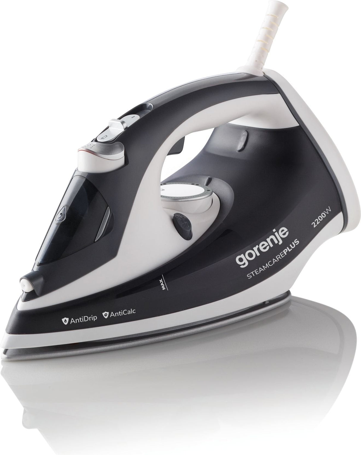 Gorenje Sih2200dgt Steam Iron, 2200 W, Water Tank Capacity 280 Ml, Continuous Steam 30 G Min, Dark Grey White, Auto Power Off