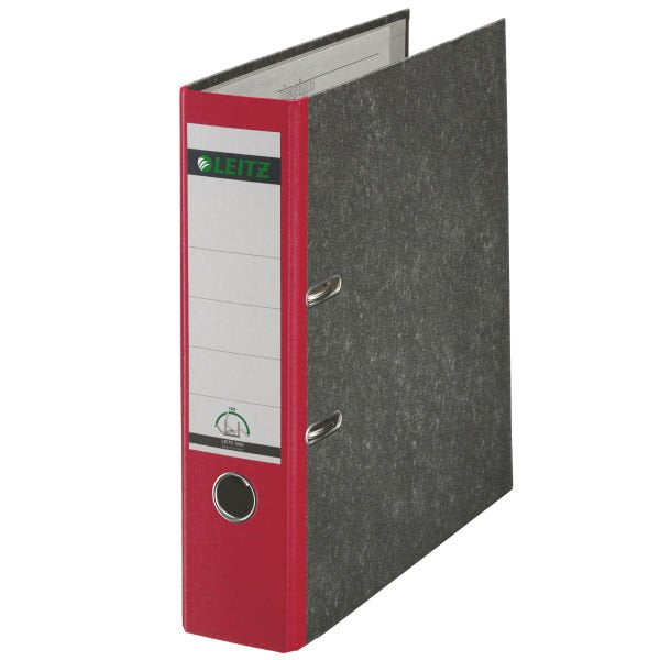 Leitz 1080 Archivador Cartón 8,0 Cm Din A4 - Rojo Marmoriert