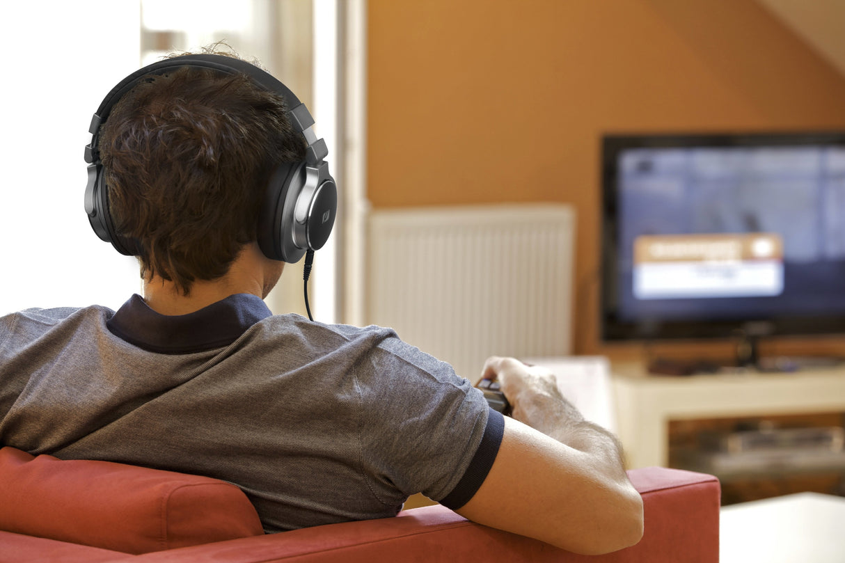 Auriculares Muse M-275 Ctv Tv Portátiles O Con Cable, On Ear, Negro