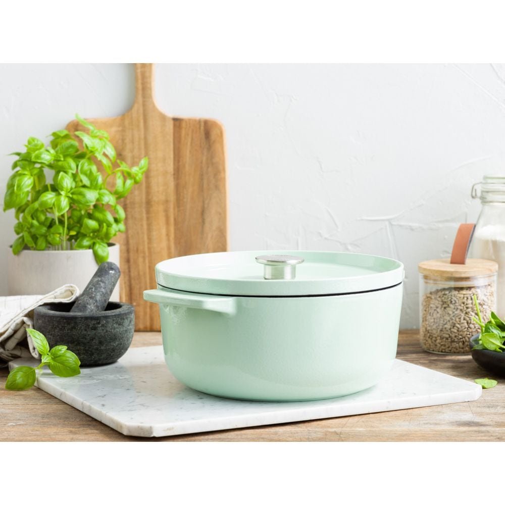 Kitchenaid Bräter Mit Deckel Gusseisen 26cm, Hellgrün