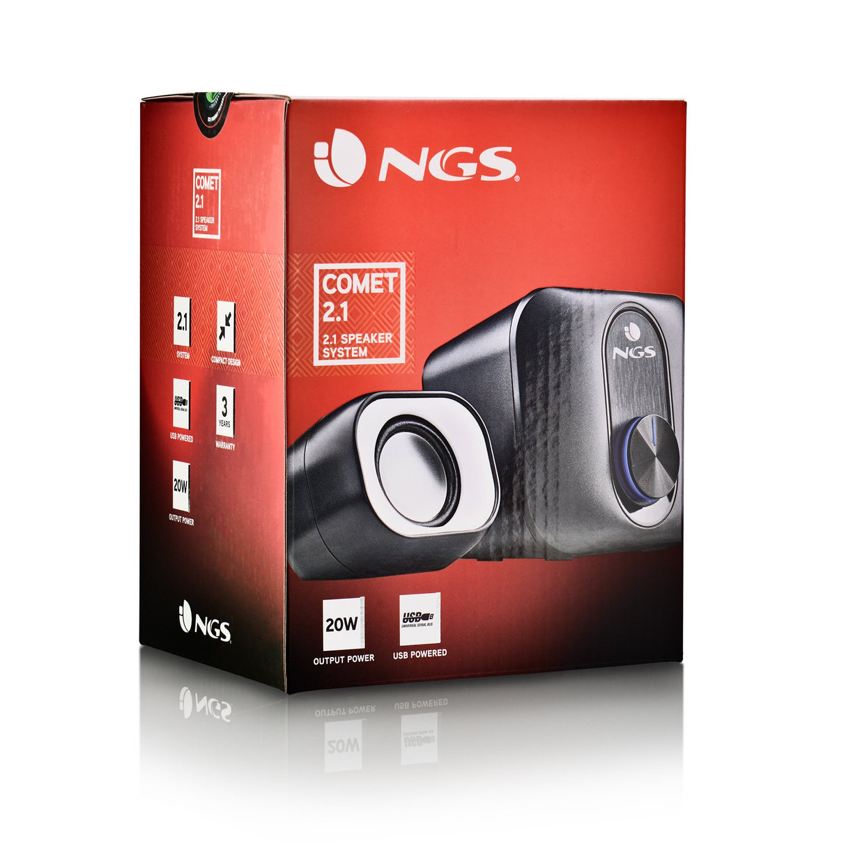 EAN 8435430620801 - NGS COMET 2.1 conjunto de altavoces 11 W Universal Negro, Blanco 2.1 canales De 2 vías 3 W imagen 6