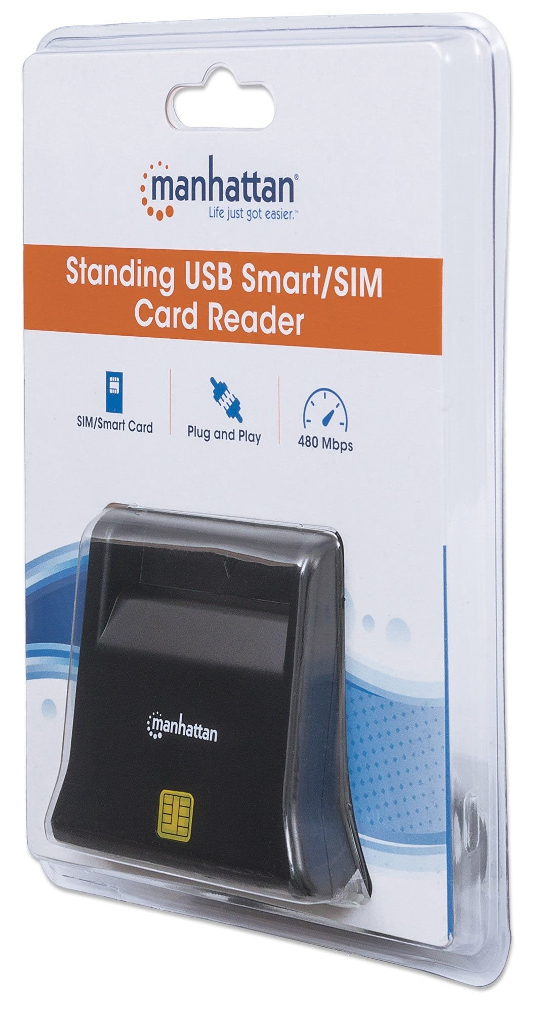 EAN 0766623102025 - Manhattan 102025 lector de tarjeta inteligente Interior USB USB 2.0 Negro imagen 6