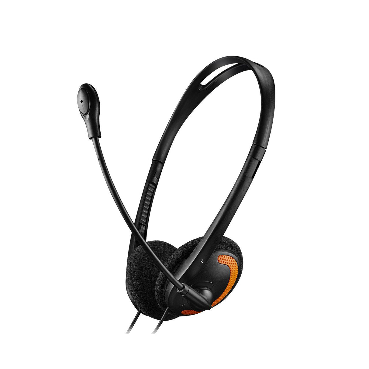 Canyon Pc Headset Hs-01 Pc Mic Flat 1.8m Negro Orange