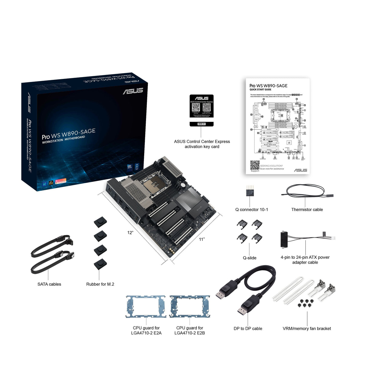 Placa Base Asus Pro Ws W890e-Sage Intel,4710,Ddr5,Ebb
