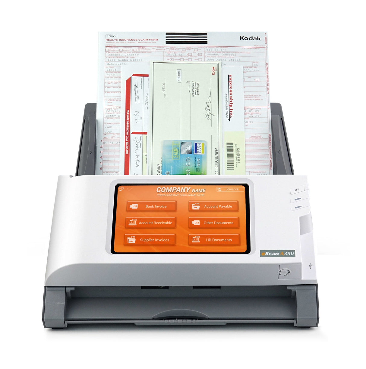 EAN 4042485638800 - Plustek eScan A350 Enterprise Alimentador automático de documentos (ADF) + escáner de alimentación manual imagen 4