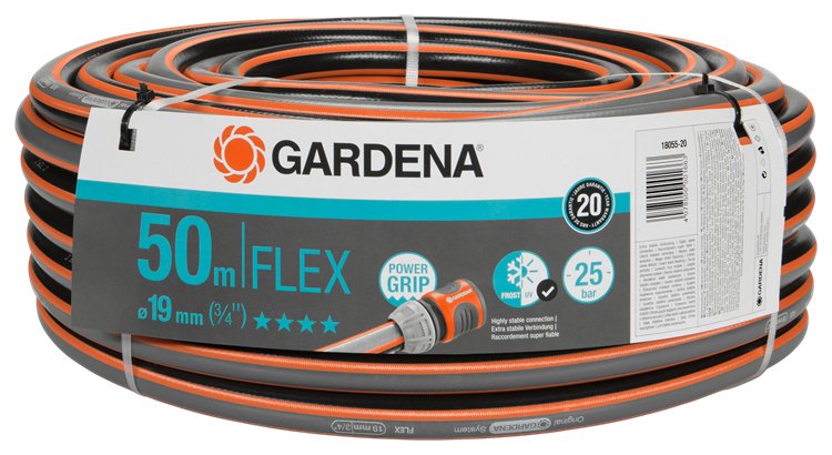 Gardena 18055-20 Manguera De Jardín 50 M Por Encima Del Suelo Gris, Naranja